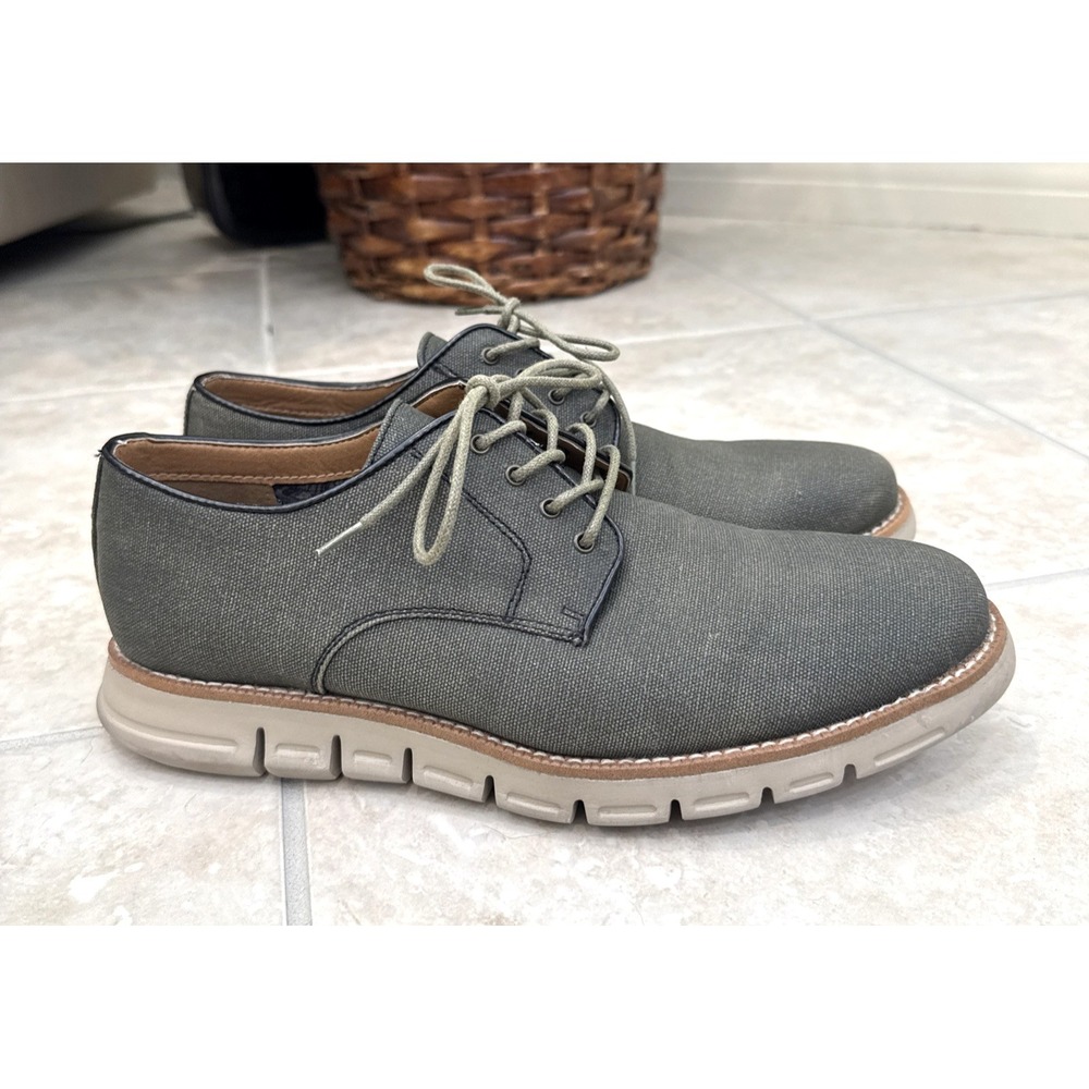 GBX Cras Green Casual Lace Up Shoes Comfort Work Career Preppy Minimalist Sz 8.5